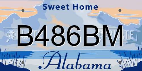 B486BM Alabama License Plate