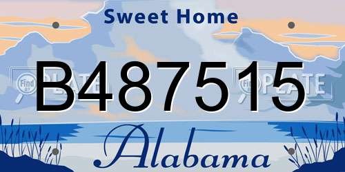 B487515 Alabama License Plate
