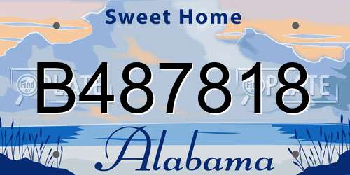 B487818 Alabama License Plate