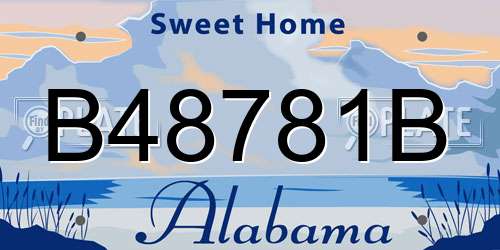 B48781B Alabama License Plate
