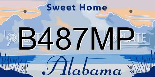 B487MP Alabama License Plate