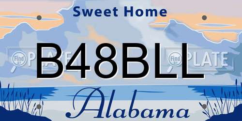 B48BLL Alabama License Plate