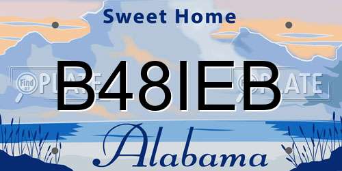 B48IEB Alabama License Plate