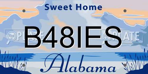 B48IES Alabama License Plate