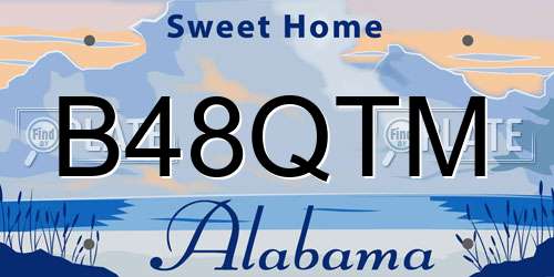B48QTM Alabama License Plate