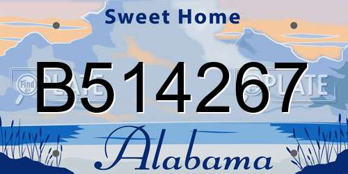 B514267 Alabama License Plate