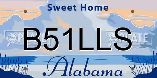 B51LLS Alabama License Plate