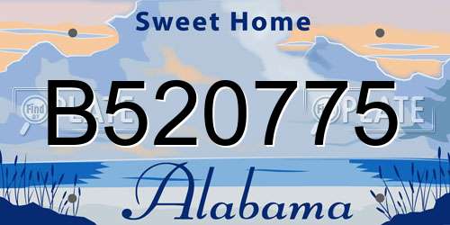 B520775 Alabama License Plate