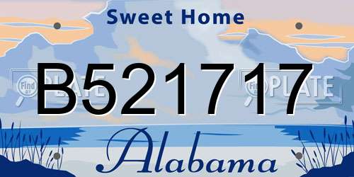 B521717 Alabama License Plate