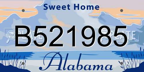 B521985 Alabama License Plate