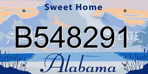 B548291 Alabama License Plate