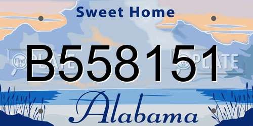 B558151 Alabama License Plate