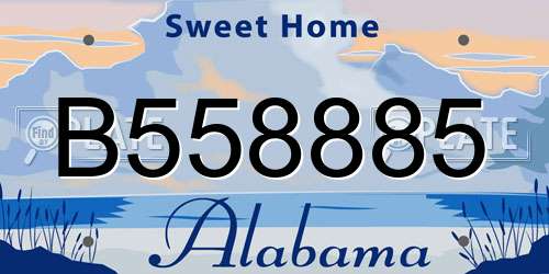 B558885 Alabama License Plate