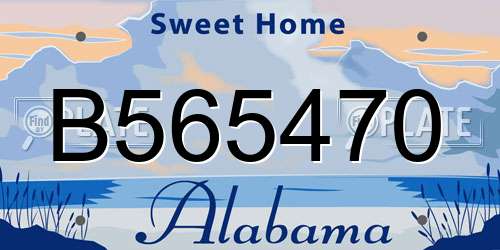 B565470 Alabama License Plate