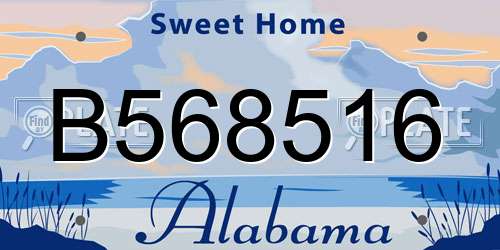 B568516 Alabama License Plate