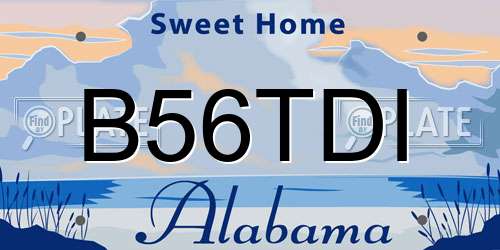 B56TDI Alabama License Plate