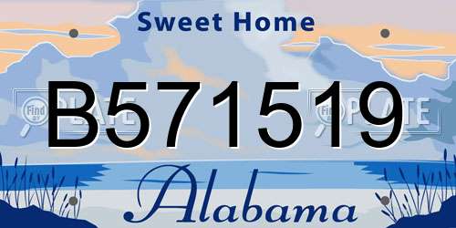 B571519 Alabama License Plate