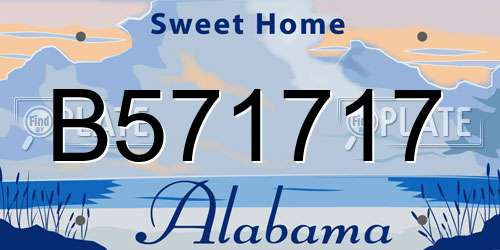 B571717 Alabama License Plate
