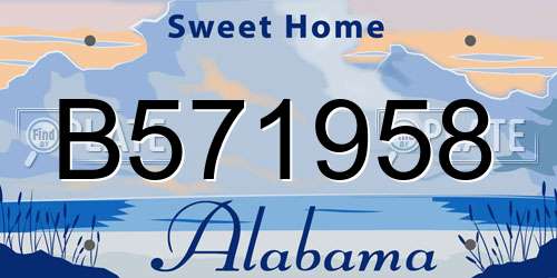 B571958 Alabama License Plate