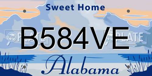 B584VE Alabama License Plate