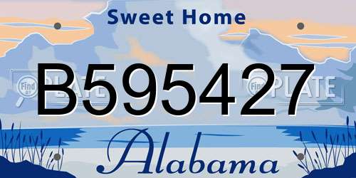 B595427 Alabama License Plate