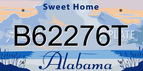 B62276T Alabama License Plate