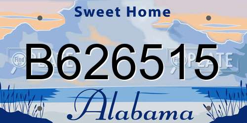 B626515 Alabama License Plate