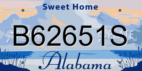 B62651S Alabama License Plate