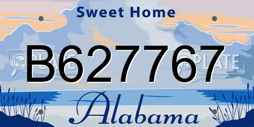 B627767 Alabama License Plate