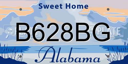 B628BG Alabama License Plate