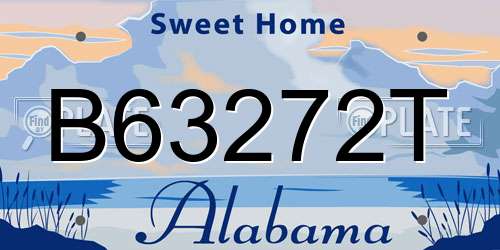B63272T Alabama License Plate