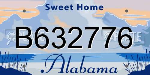 B632776 Alabama License Plate