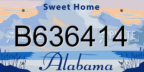 B636414 Alabama License Plate