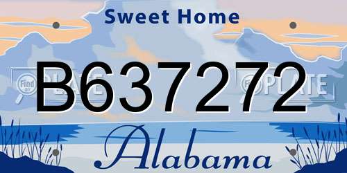 B637272 Alabama License Plate