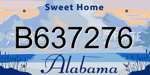 B637276 Alabama License Plate