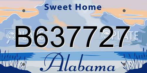 B637727 Alabama License Plate