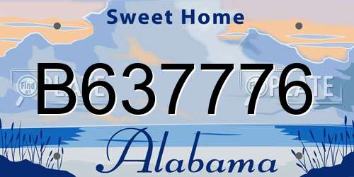 B637776 Alabama License Plate