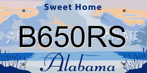 B650RS Alabama License Plate