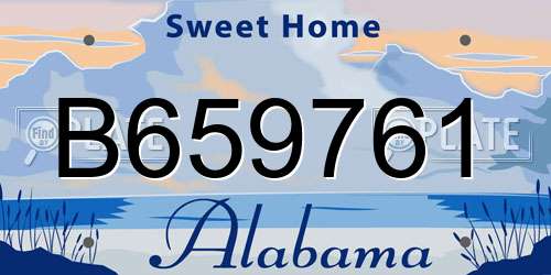 B659761 Alabama License Plate