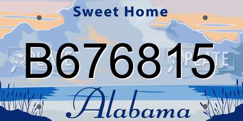 B676815 Alabama License Plate