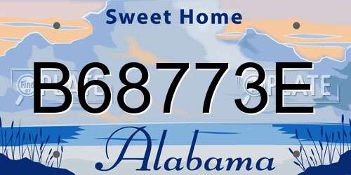 B68773E Alabama License Plate