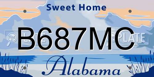 B687MC Alabama License Plate