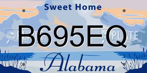 B695EQ Alabama License Plate