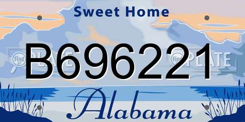 B696221 Alabama License Plate