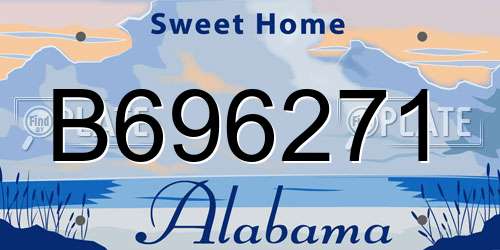 B696271 Alabama License Plate