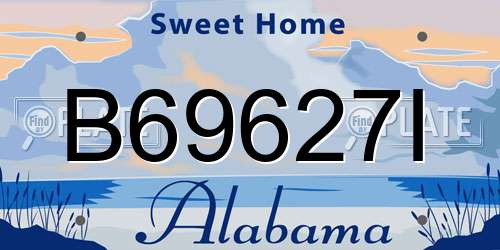 B69627I Alabama License Plate