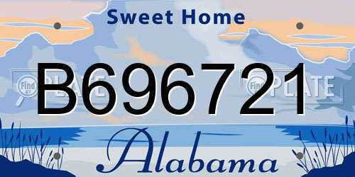B696721 Alabama License Plate