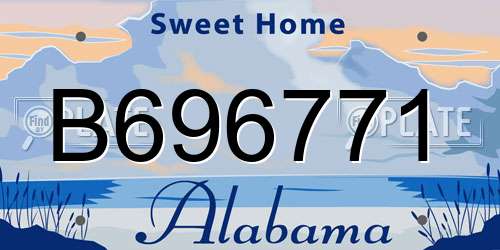 B696771 Alabama License Plate