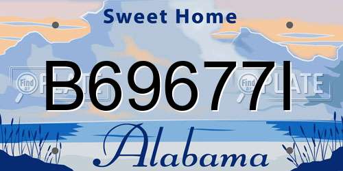 B69677I Alabama License Plate