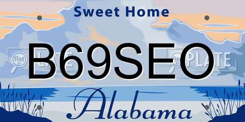 B69SEO Alabama License Plate